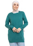 Green Olive Round Knit Pullover - Khotwh